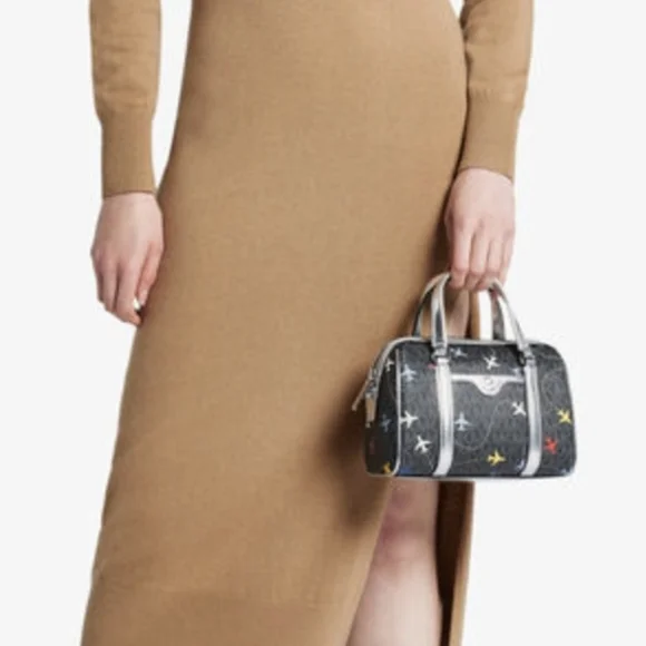 Michael Kors Small Airplane Logo Black Crossbody - Picture 8 of 10